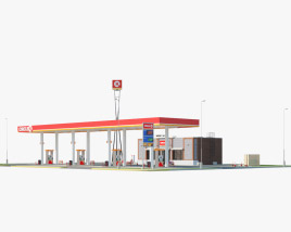 Circle K gas station 3D model