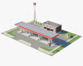 Circle K 加油站 3D模型