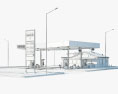 Conoco 加油站 3D模型