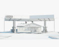 Conoco Tankstelle 3D-Modell
