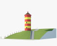 Pilsum Lighthouse 3D модель
