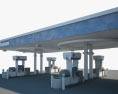 Chevron gas station 001 3d model