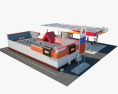 Citgo ガソリンスタンド 3Dモデル