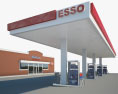 ESSO ガソリンスタンド 001 3Dモデル