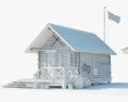 통나무 오두막집 3D 모델 