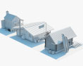 原木小屋 3D模型