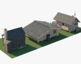 Зрубний будиночок 3D модель
