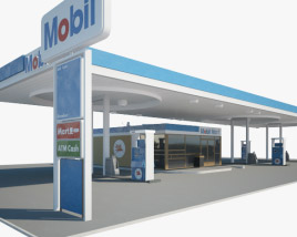 Mobil Tankstelle 001 3D-Modell