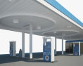 Mobil gas station 001 3d model