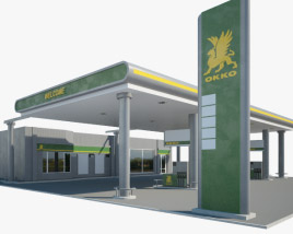 OKKO gas station 001 3D model