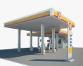 Shell 加油站 001 3D模型