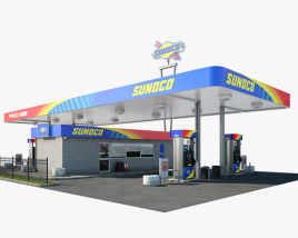 Sunoco Tankstelle 001 3D-Modell