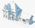 Традиционный загородный дом 3D модель