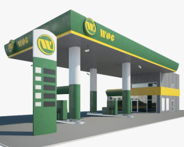 WOG gas station 001 3D model