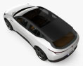 Byton Electric SUV mit Innenraum 2020 3D-Modell Draufsicht