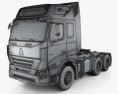 CNHTC Howo A7 Camion Trattore 2022 Modello 3D wire render