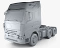 CNHTC Howo A7 Camión Tractor 2022 Modelo 3D clay render