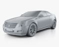 Cadillac CTS 2015 3d model clay render