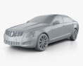 Cadillac ATS 2016 3d model clay render