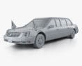 Cadillac DTS リムジン 2006 3Dモデル clay render