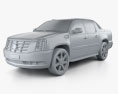 Cadillac Escalade EXT 2013 3D模型 clay render