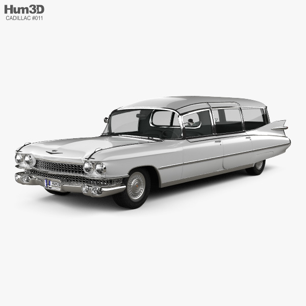 Cadillac Fleetwood 75 Miller-Meteor Hearse 1959 3D model