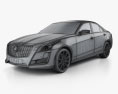 Cadillac CTS 2016 3d model wire render