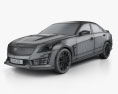 Cadillac CTS V 2018 3d model wire render