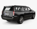 Cadillac Escalade ESV Platinum 2018 3D-Modell Rückansicht