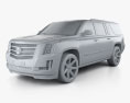 Cadillac Escalade ESV Platinum 2018 3D-Modell clay render