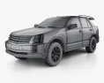 Cadillac SRX 2009 3D-Modell wire render