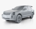 Cadillac SRX 2009 3D-Modell clay render