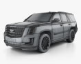 Cadillac Escalade (EU) 2018 3D 모델  wire render