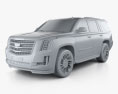 Cadillac Escalade (EU) 2018 3D 모델  clay render