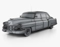 Cadillac 75 sedan 1953 3d model wire render