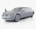 Cadillac US Presidential State Car 2020 3D模型 clay render