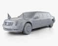 Cadillac US Presidential State Car 2016 3d model clay render