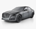 Cadillac CTS Premium Luxury 2019 3D-Modell wire render