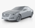 Cadillac CTS Premium Luxury 2019 Modèle 3d clay render
