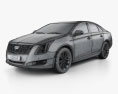 Cadillac XTS 2019 3D模型 wire render