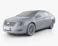 Cadillac XTS 2019 3D模型 clay render