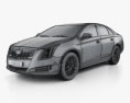 Cadillac XTS Platinum 2019 3D 모델  wire render