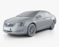 Cadillac XTS Platinum 2019 3D模型 clay render