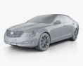 Cadillac ATS Premium Performance 轿车 2020 3D模型 clay render