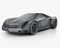 Cadillac Cien 概念 2002 3Dモデル wire render
