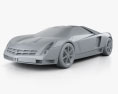 Cadillac Cien Concept 2002 Modello 3D clay render