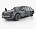 Cadillac US Presidential State Car with HQ interior 2020 3d model wire render