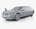 Cadillac US Presidential State Car with HQ interior 2020 3d model clay render