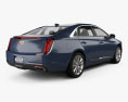 Cadillac XTS 2020 3D模型 后视图