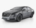 Cadillac XTS 2020 3D模型 wire render